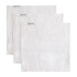 Baby's Only Tender Monddoekje - 3-Pack - 30x30cm - Beige / Linen