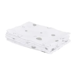 Basicline Bubble Monddoek Grey 3 Stuks
