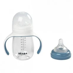 Beaba Evolutieve 2-in-1 Drinkfles 210 ml Windy Blue