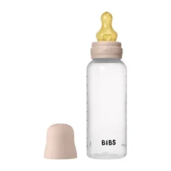 Bibs Fles - Medium Flow - 270 ml - Latex - Baby Blue