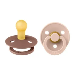 BiBs Fopspeen Dark Oak / Ivory 0-6 Mnd 2 Stuks