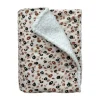 Bink Bedding Wiegdeken Dubbelzijdig 75 x 100 cm - Leopard / Sherpa Beige