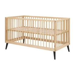 Bopita Fay Bedbank 70x140 cm - Naturel/Mat Zwart