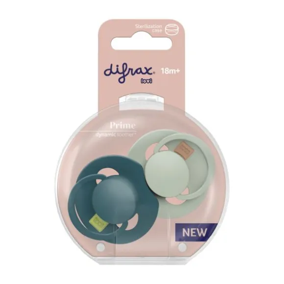 Difrax Dynamic Lovi Prime Fopspeen - 18mnd+ - 2st. - Pistachio / Green