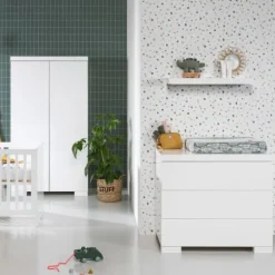Europe Baby Briljant Kledingkast 2-Deurs Wit Hoogglans