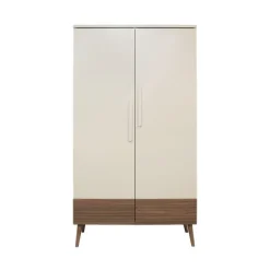Europe Baby Sev Babykamer Oatmeal/Walnoot | Ledikant 60x120 + Commode