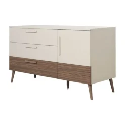 Europe Baby Sev XL Commode - Oatmeal/Walnoot
