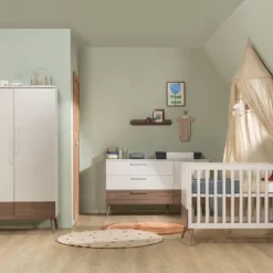 Europe Baby Sev XL Commode - Oatmeal/Walnoot