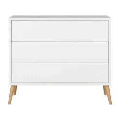Europe Baby Sterre Babykamer Wit / Naturel | Ledikant 60 x 120 cm + Commode