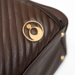 Isoki Double Zip Luiertas - Diagonal Quilted Chocolate