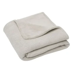 Jollein Basic Knit Wiegdeken 75 x 100 cm Forest Green / Fleece