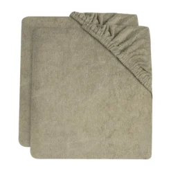 Jollein Terry Waskussenhoes - Badstof - 2 Stuks - Olive Green