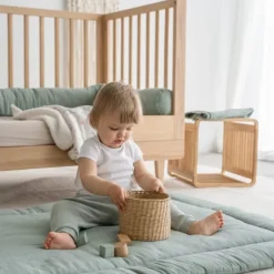 Julius Zöllner Muslin Playmat – Sand – 95/135 cm