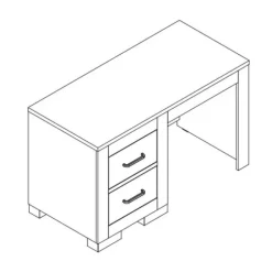 Kidsmill Brent Kinderkamer Oldwood | Bed 90 x 200 cm + Bureau