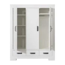 Kidsmill Brent Kledingkast 3-Deurs Wit