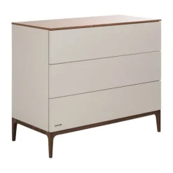 Kidsmill Intense Babykamer Oatmeal/Walnoot | Ledikant 60 x 120 cm + Commode