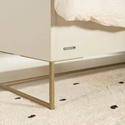 Kidsmill Intense II Bedbank 90 x 200 - Oatmeal / Patinated Brass