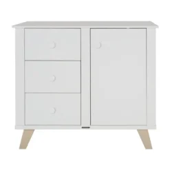 Kidsmill Lars Babykamer Wit / Naturel | Bed 60 x 120 cm + Commode