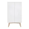 Kidsmill Sixties Kledingkast 2-Deurs Wit Mat / Naturel