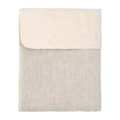 Koeka Ledikantdeken Teddy - Rivoli - Stone - 100x150 cm
