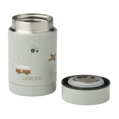 Liewood Nadja Thermos Bakje - Vehicles / Dove Blue Mix