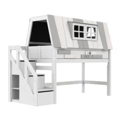 LIFETIME Kidsrooms Halfhoogslaper My Hangout - White-Wash