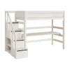 LIFETIME Kidsrooms Hoogslaper Met Trapkast Luxe Whitewash