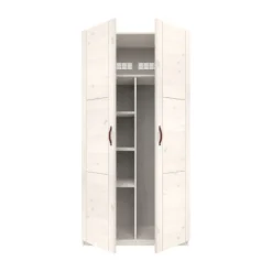 LIFETIME Kidsrooms Kledingkast 2-Deurs - Tussenwand - White Wash
