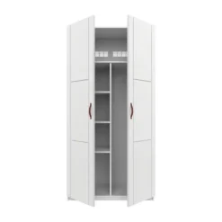 LIFETIME Kidsrooms Kledingkast 2-Deurs - Tussenwand - White Wash