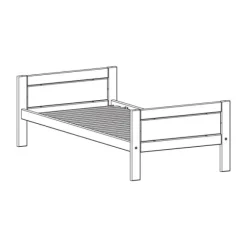LIFETIME Kidsrooms Luxe Bed Whitewash 90 x 200 cm