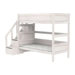 LIFETIME Kidsrooms Stapelbed met Trapkast – 90×200 cm – Premium Rolbodem