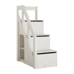 LIFETIME Kidsrooms Trap / Boekenkast Voor Halfhoogslaper Whitewash