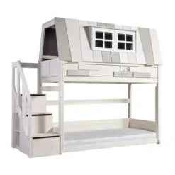 Life Time Laag Huisbed My Hangout - White Wash - Luxe Lattenbodem