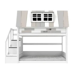 Life Time Laag Huisbed My Hangout - White Wash - Luxe Lattenbodem