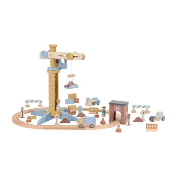 Little Dutch Kraan Set Met Treinbaan