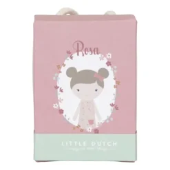 Little Dutch Little Pink Flowers Knuffelpop - Rosa - 10 cm