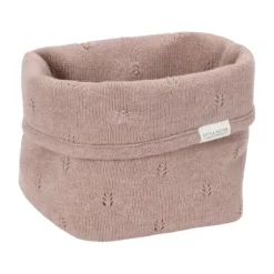 Little Dutch Pure Commodemandje Klein - 15 x 15 x 15 cm - Gebreid - Pink Blush