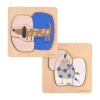 Lässig Houten Puzzel Set - Little Mateys - Hond/Vogel - FSC Hout