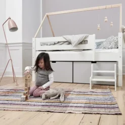 Manis-h Combinatiebed Met Lattenbodem En Hoge Lades - NANNA - 90x160 cm