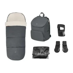 Maxi-Cosi Oxford+ Kinderwagen 4-in-1 - Twillic Graphite | Maxi-Cosi Pebble S Autostoeltje | FamilyFix S