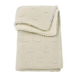 Meyco Ledikantdeken Knots Teddy - 100 x 150 cm - Soft Sand
