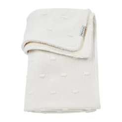 Meyco Ledikantdeken Knots Teddy - 100 x 150 cm - Offwhite