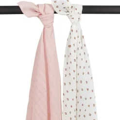 Meyco Mini Panter Swaddle Soft Pink 2 Stuks