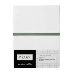 Meyco Wieglaken Wit Met Bies Grijs 75 x 100 cm