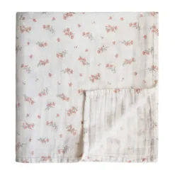 Mushie - Swaddle - Pink Flowers
