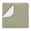 Nanami Junior Deken - Rib Knit - Eucalyptus