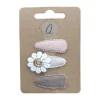 Ootje Kadootje Babyhaarclipjes - Nude / Bloem / Bruin - 3 st