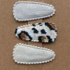 Ootje Kadootje Linnen Panter Haarclip - Creme / Beige