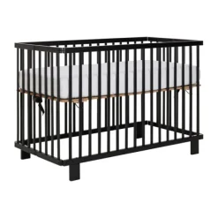 Puck Ledikant 60x120 Inklapbaar Zwart