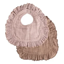 Sebra Muslin Drool Slab - 2 Stuks - Rose / Brown